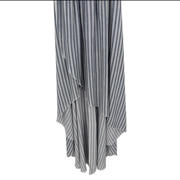 Show Me Your Mumu navy and white striped off the shoulder maxi dress. Size L - Picture 8 of 11